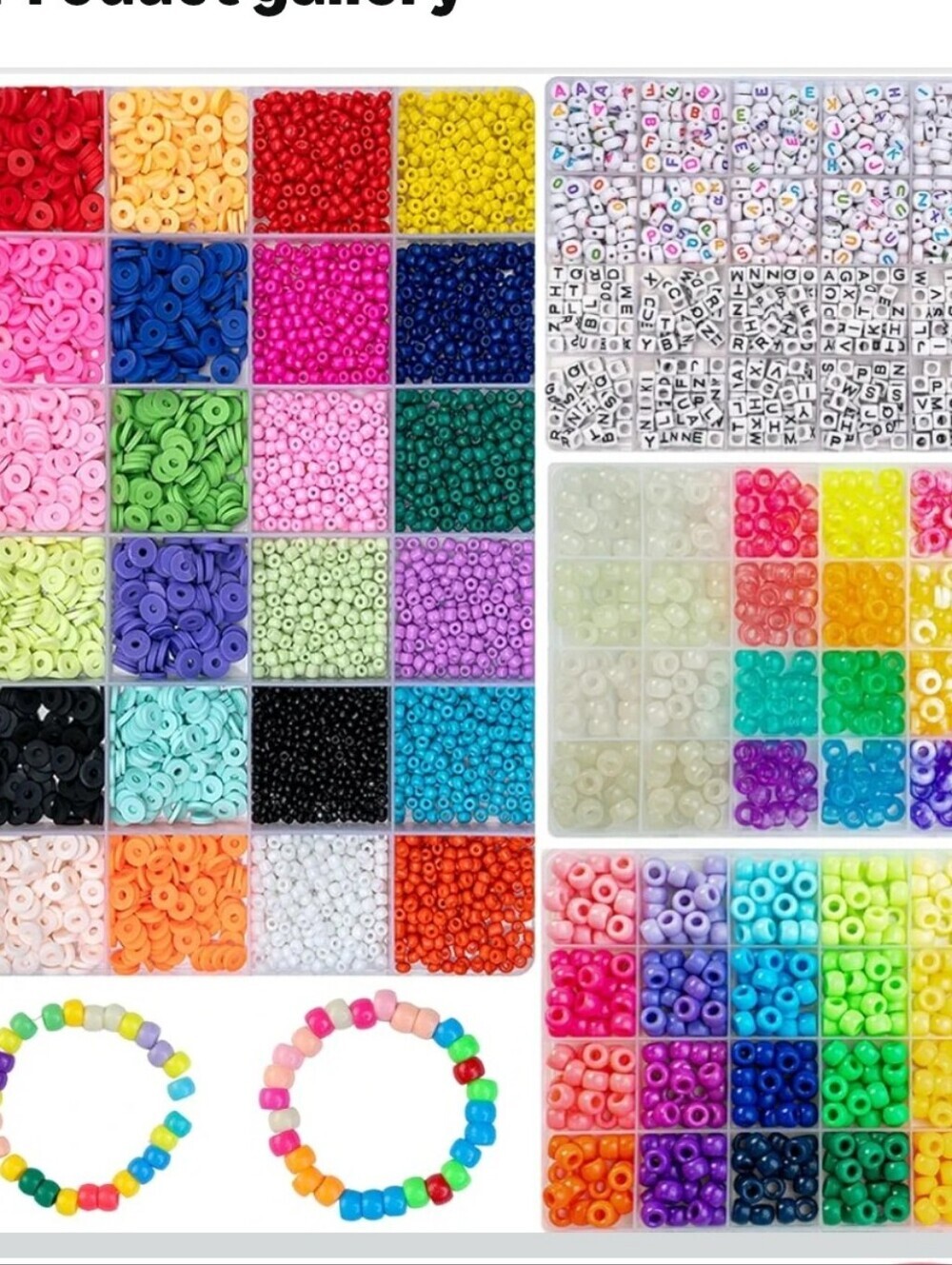 Mega Set Colorful Assorted Craft Beads - Multicolor 5000+pcs. 4 Boxes